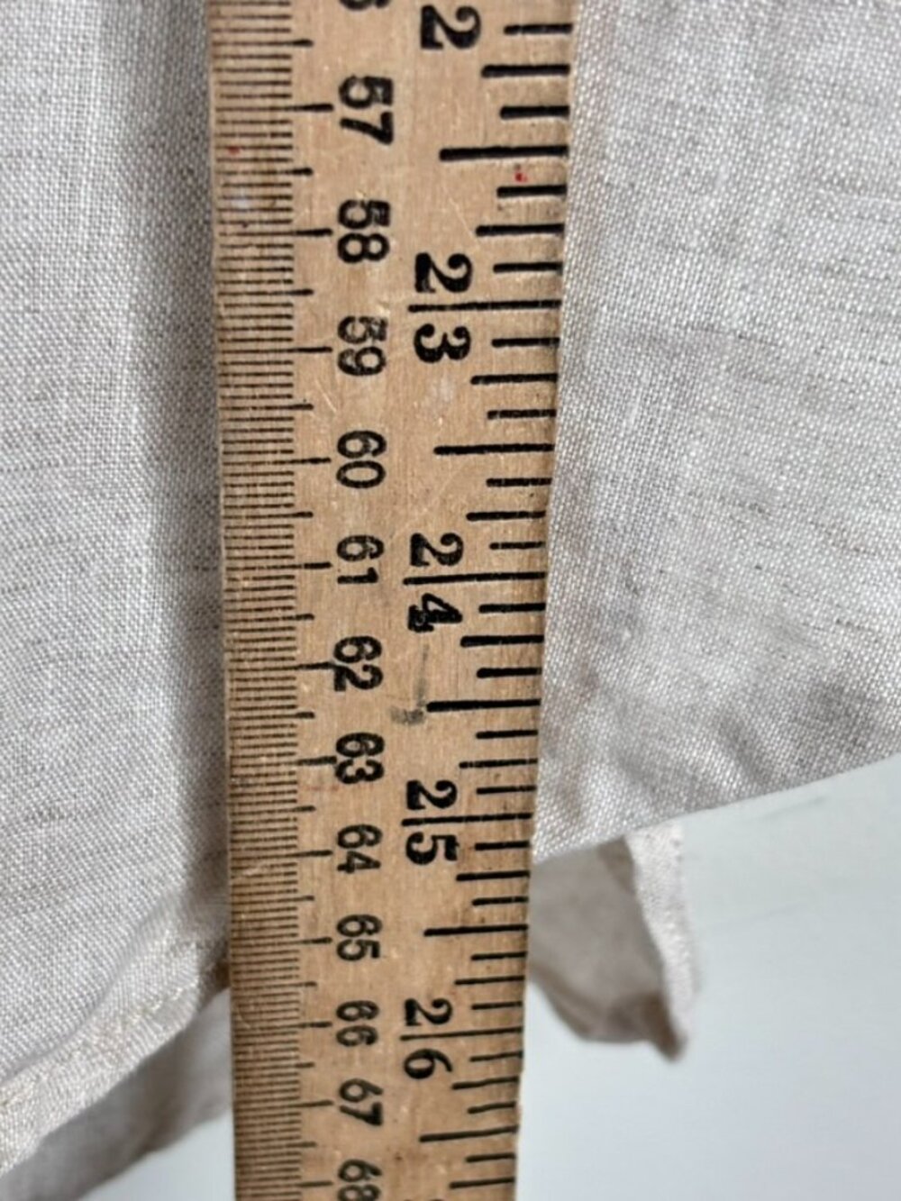 Arket 100% Linen Shirt L Oversized Boxy Neutral Beige Short Sleeve Button Beach - Picture 7 of 8